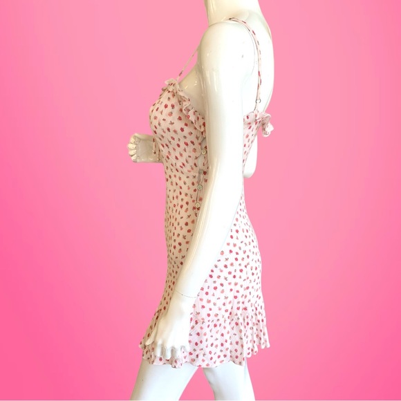 FREE PEOPLE MINI SUNDRESS. WOMEN’S SIZE M/M. BARBIECORE - Picture 2 of 10